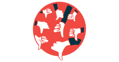 An illustration of thumbs in a circle doing the thumbs down motion.