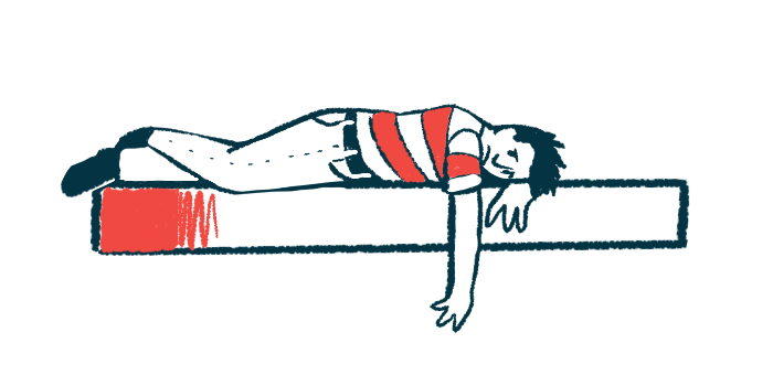 A person is shown lying down, illustrating depression.