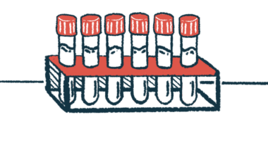 An illustration shows a row of vials in a rack.